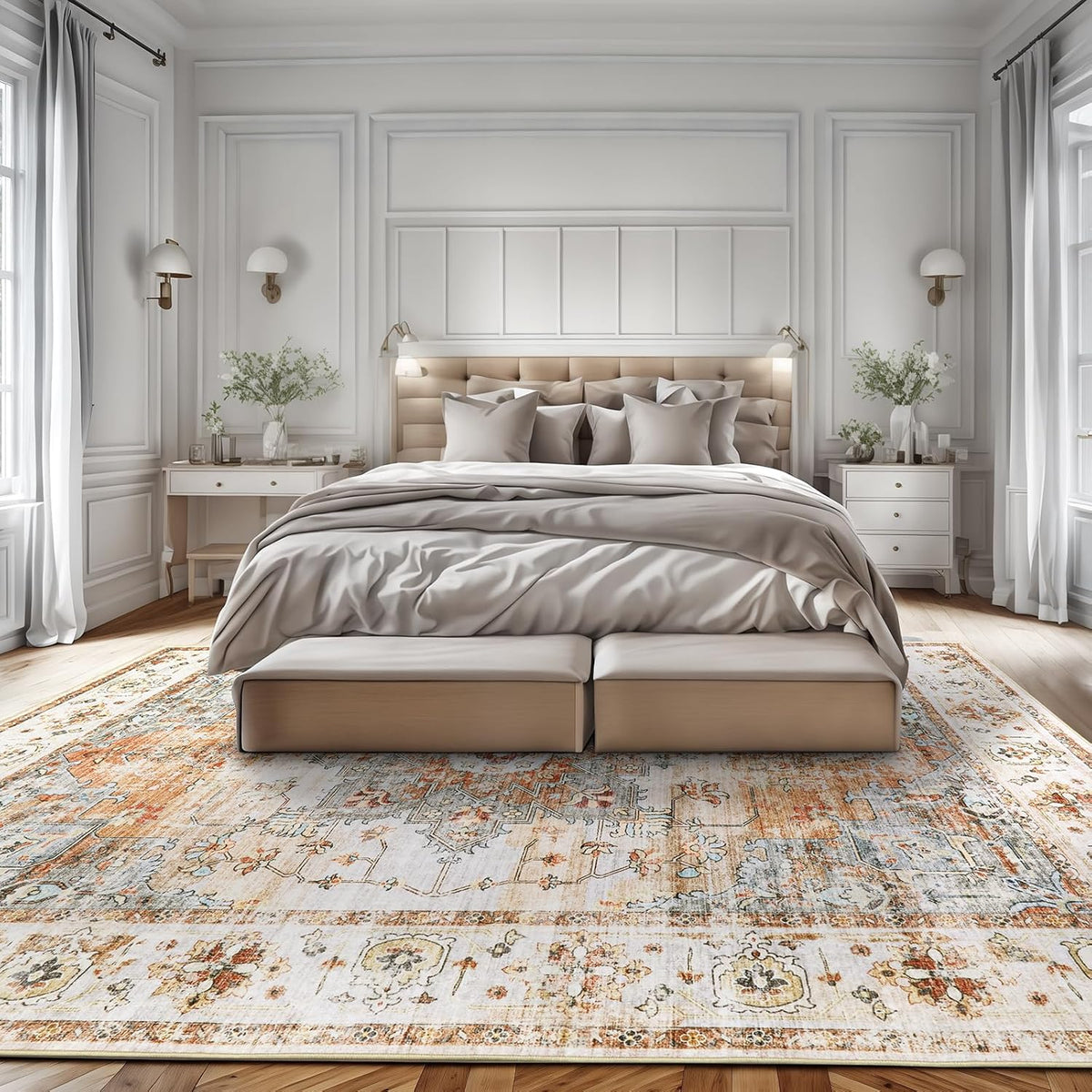 9x12 Washable Low-Pile Area Rug B92450