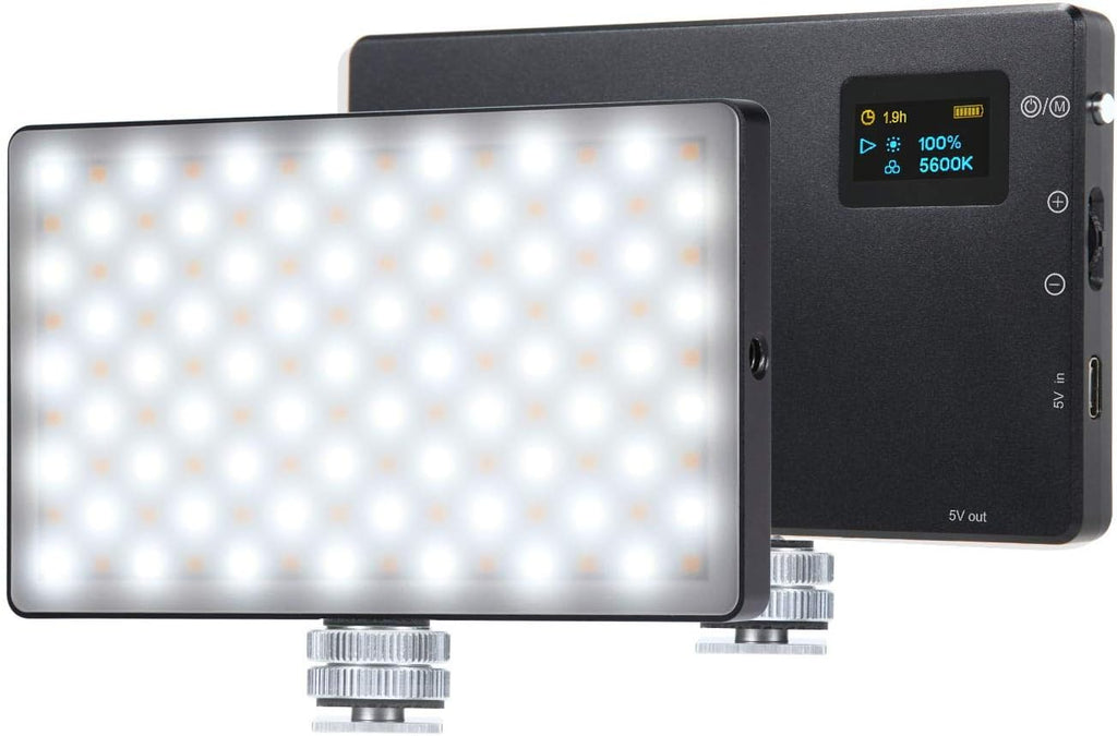 RGB Video Light, Magnetic Adsorption Photography Light, Full Color 9 Lighting Effect Adjustable 1-100% Stepless Dimming Portable Light U77827