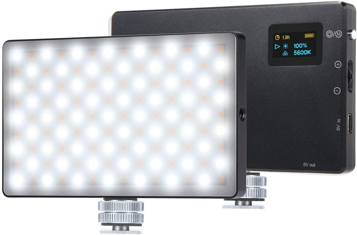 RGB Video Light, Magnetic Adsorption Photography Light, Full Color 9 Lighting Effect Adjustable 1-100% Stepless Dimming Portable Light U77827