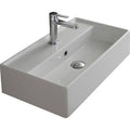 Rectangular Ceramic Wall Mounted Sink with Overflow L296