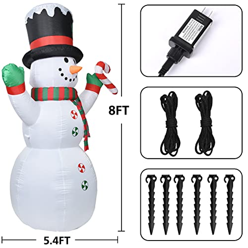 8 FT Inflatable Christmas Snowman T654898