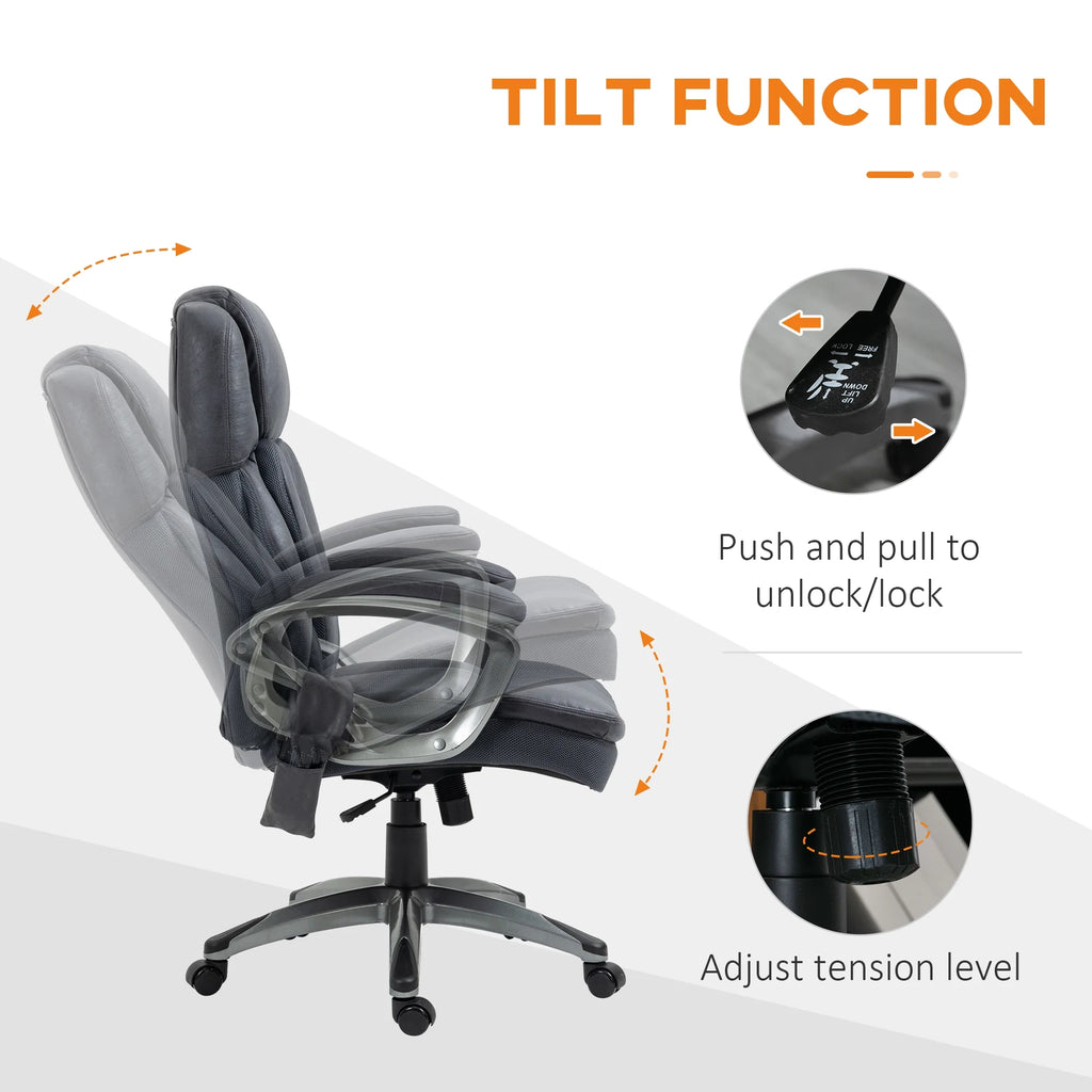 Gray Executive Office Chair with Vibration Massage Y431