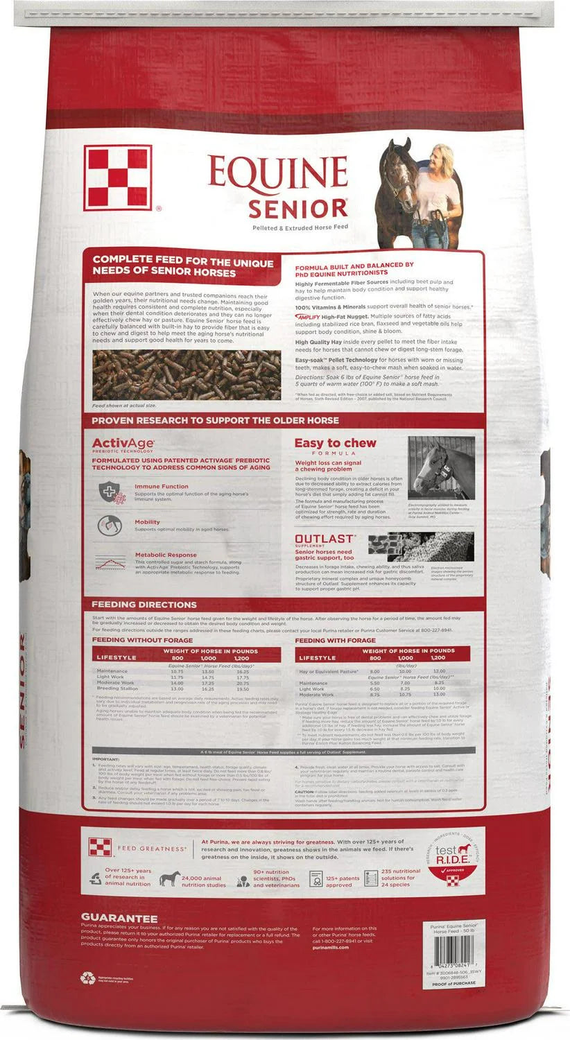 Equine Senior Horse Feed, 50 lb. H129