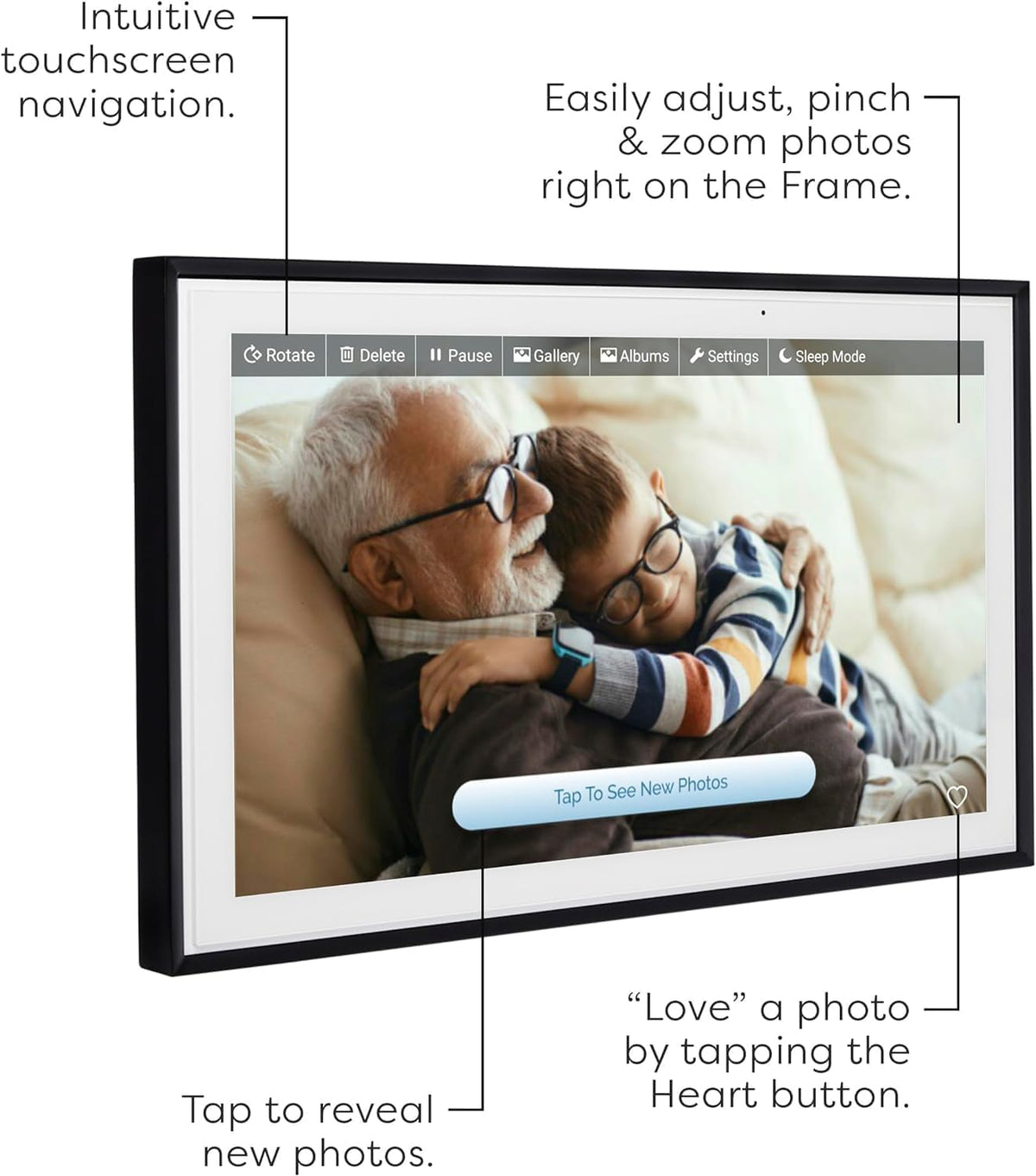 15 Inch Black Digital Picture Frame H7624