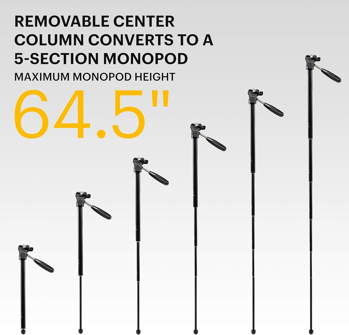 2-in-1 Aluminum Tripod & Monopod with Quick-Release Plates O991