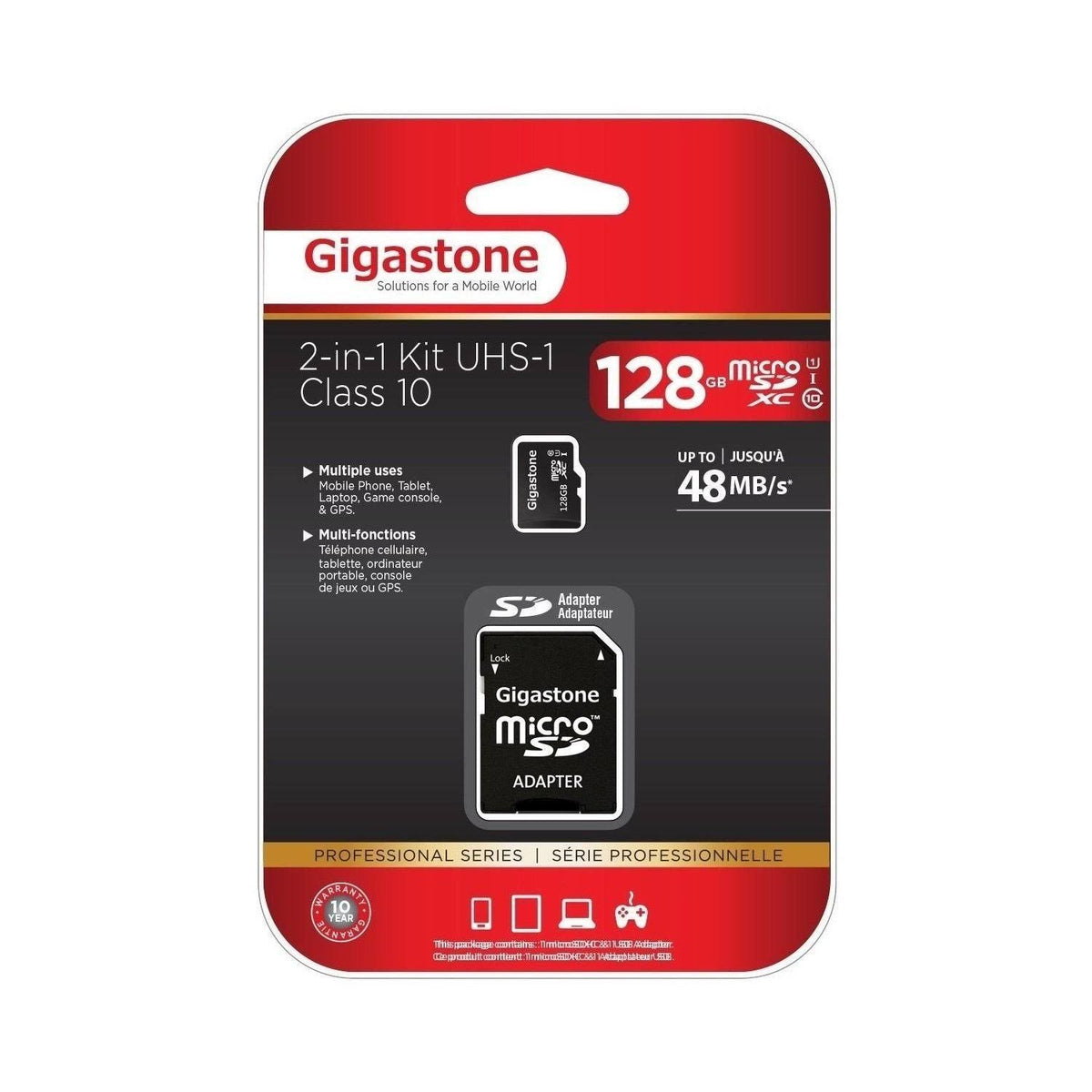 128GB microSDHC Card with SD Adapter J652720