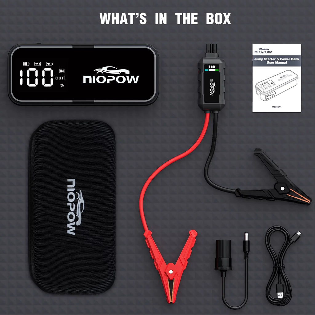 5000A 12V Portable Lithium Jump Starter with 3.3 Display and LED Light Z93924