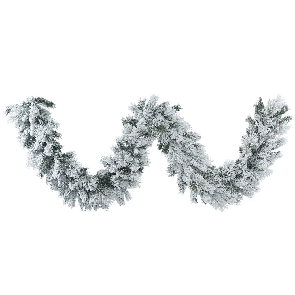 9' Flocked Artificial Christmas Garland N47780
