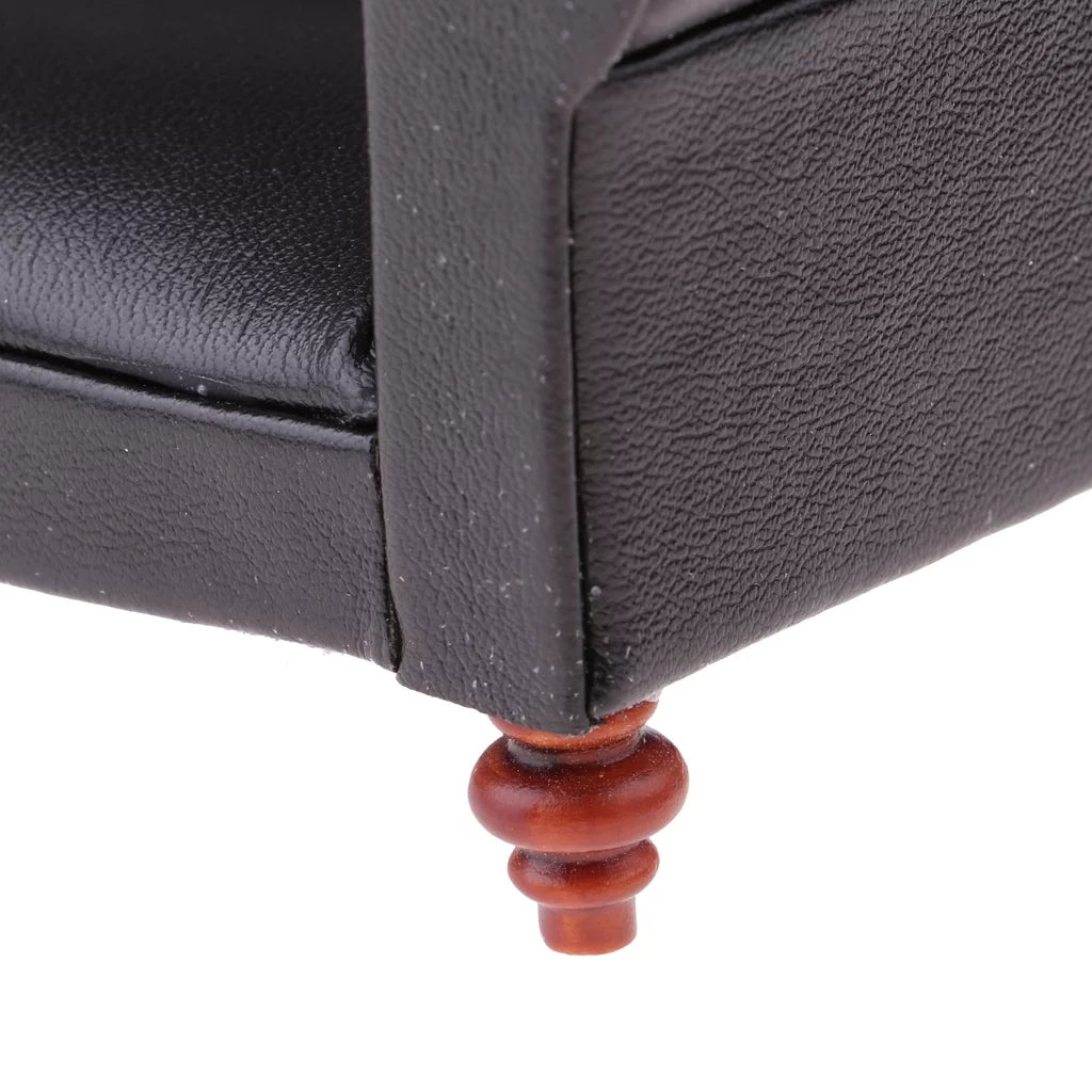 Black Leather Sofa K753879