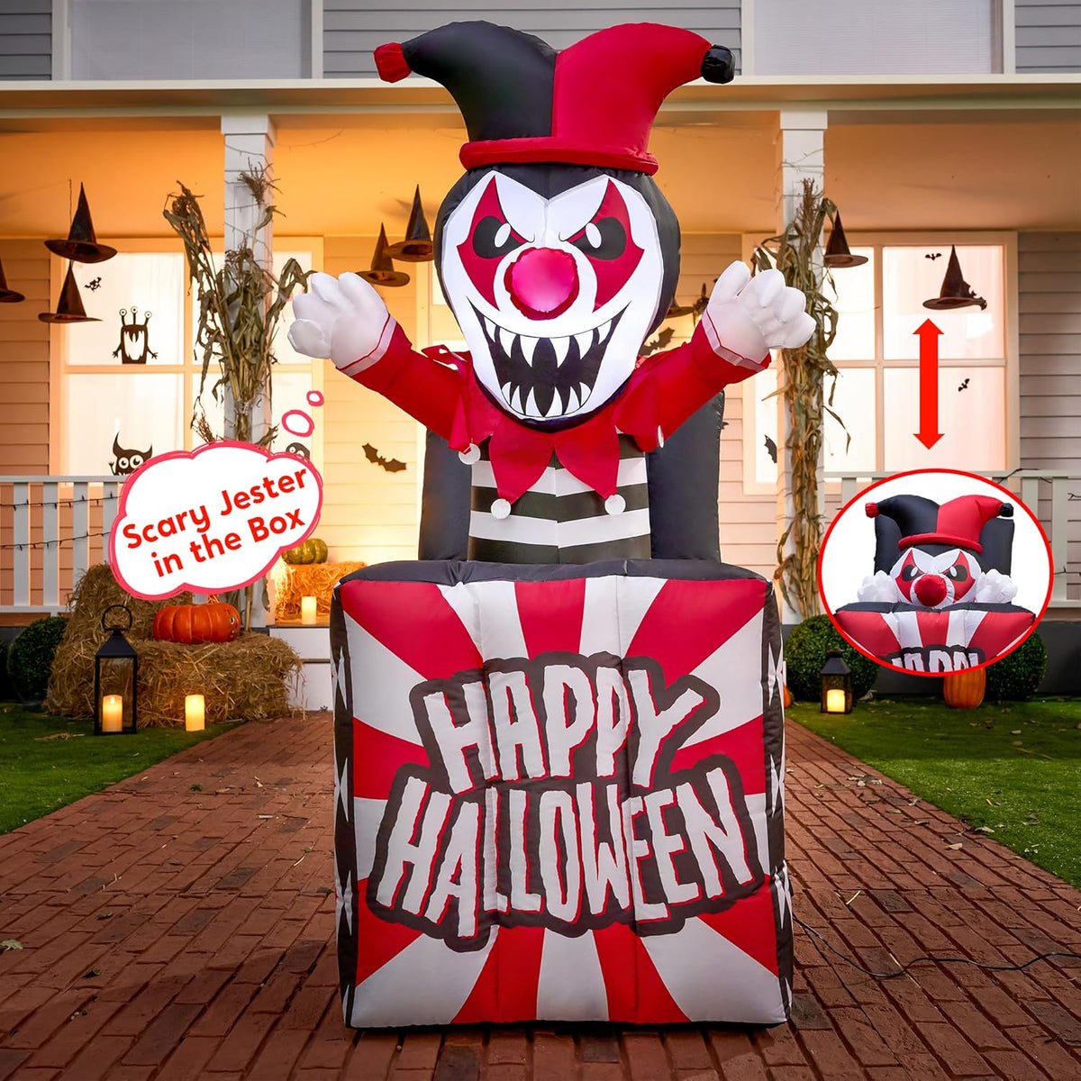 5 Ft Halloween Inflatable Decor with Built-in LEDs F909503