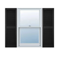Black Vinyl Open Louver Shutters X65469