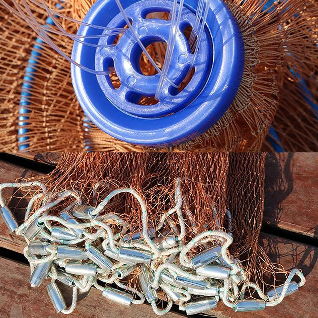 Fishing Net with Lead Sinkers 7ft Radius O43876