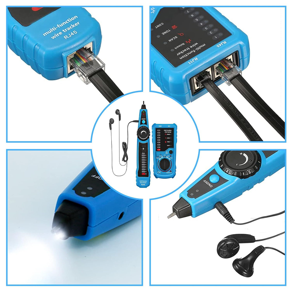 RJ11 RJ45 Multifunction Wire Tracker Cable Tester N4516
