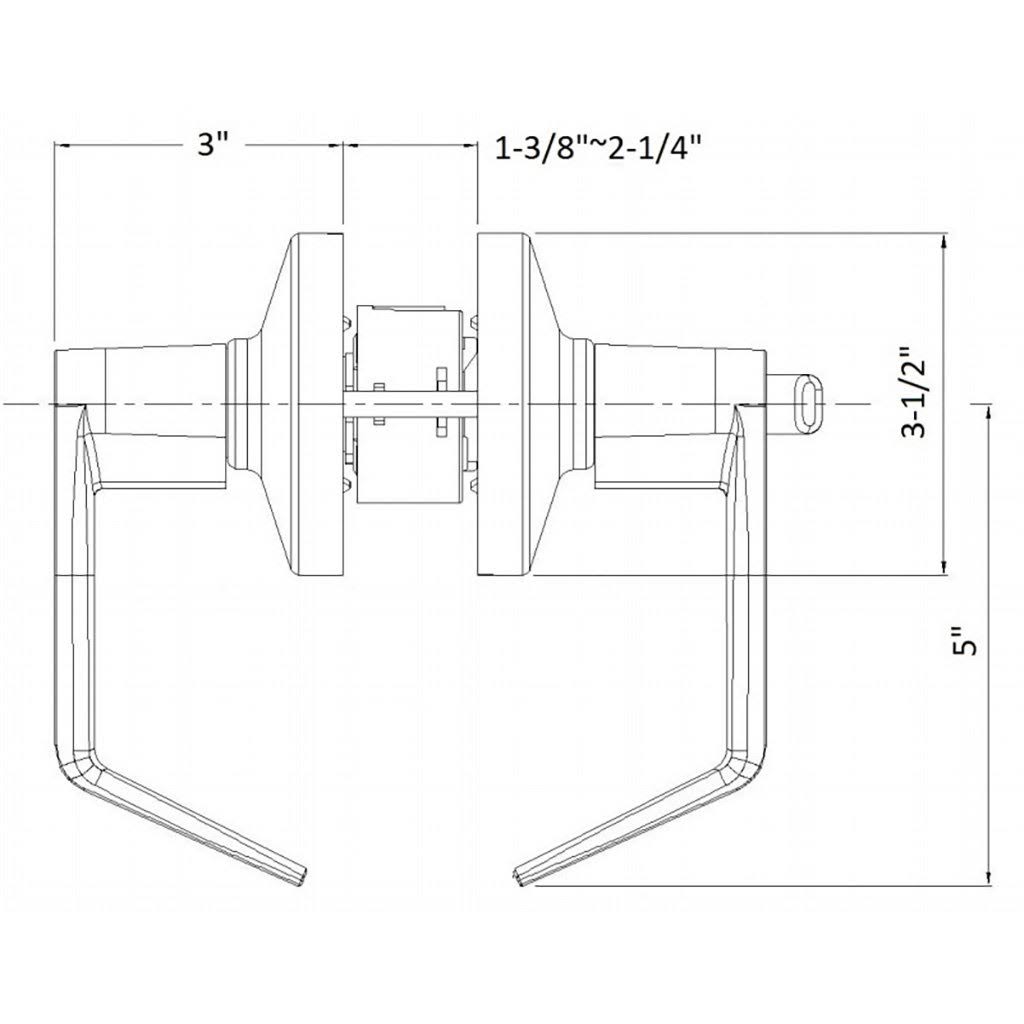 Oiled Rubbed Bronze Passage Leverset K3490