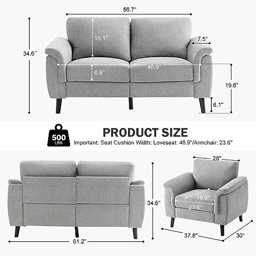 Blue Chenille Accent Chair with Wood Legs, 2PCS I8509