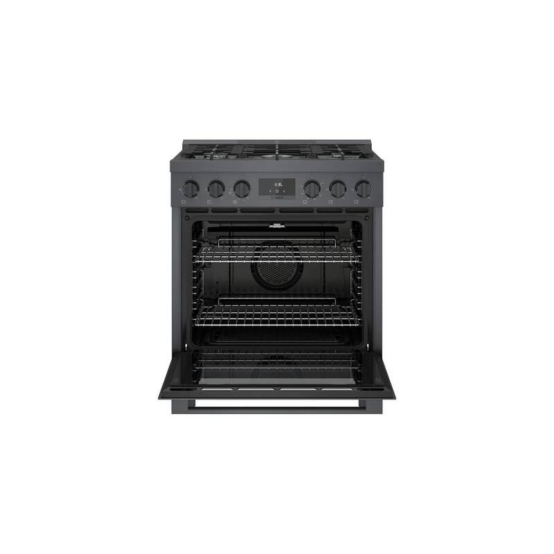 30 in. 3.7 cu. ft. Gas Range with 5-Burners in Black Stainless Steel W1340