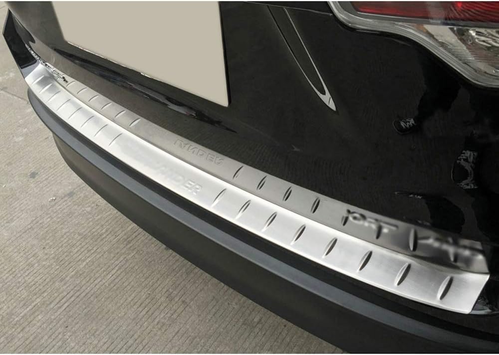 Stainless Steel Rear Trunk Bumper Skid Protector Guard Plate for Toyota Highlander (XU50) 2014-2019 Pack of 2 I8856