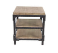 24" x 26" Brown Wood 2 Shelves Accent Table T53124