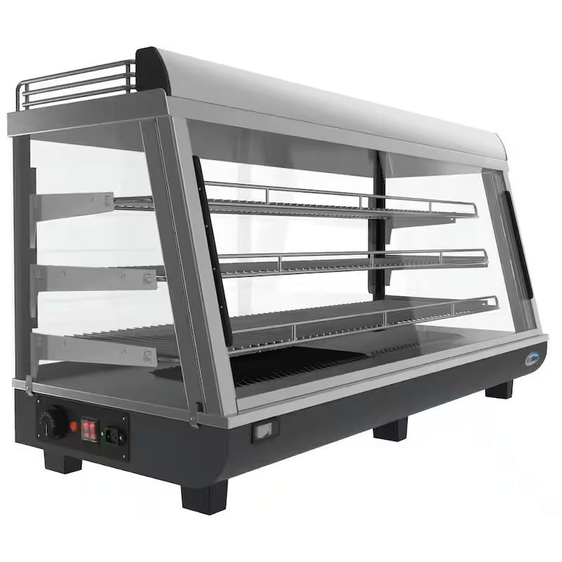 6.5 cu. Ft. 3 Shelf Stainless Steel Food Warmer Display Case V973