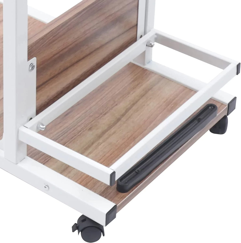 C-Shaped Height Adjustable Table with Rolling Wheels Z454