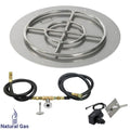24x22 Round Stainless Steel Flat Pan with Spark Ignition Kit Natural Gas Z97681