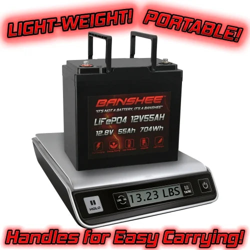 12V 55AH Lithium LiFePO4 Deep Cycle Battery 4 Pack O9838