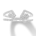 14K White Gold Diamond Fashion Ring, Size 7 I473