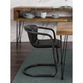 Onyx Black Leather Dining Chair Set Of Two E53457