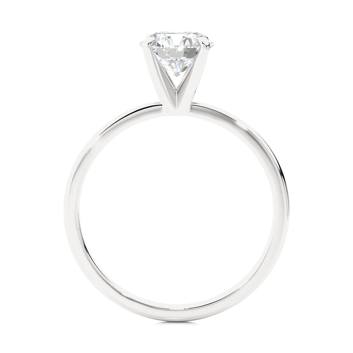 Lab Grown Diamond Solitaire Engagement Ring in 14k White Gold M257252
