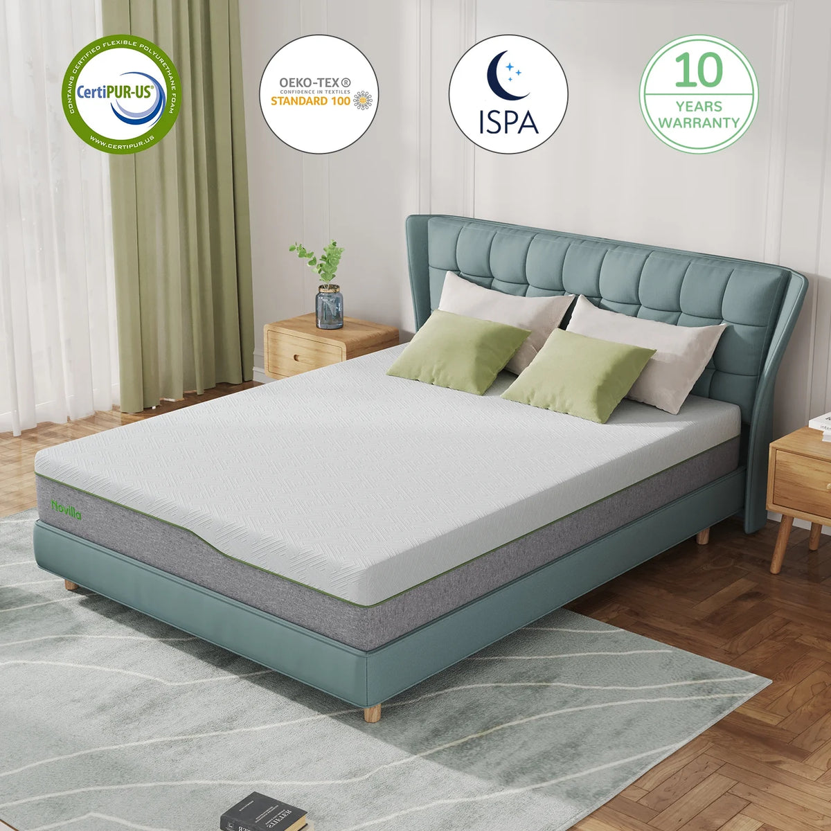 Twin Size Gel Memory Foam Mattress W9458