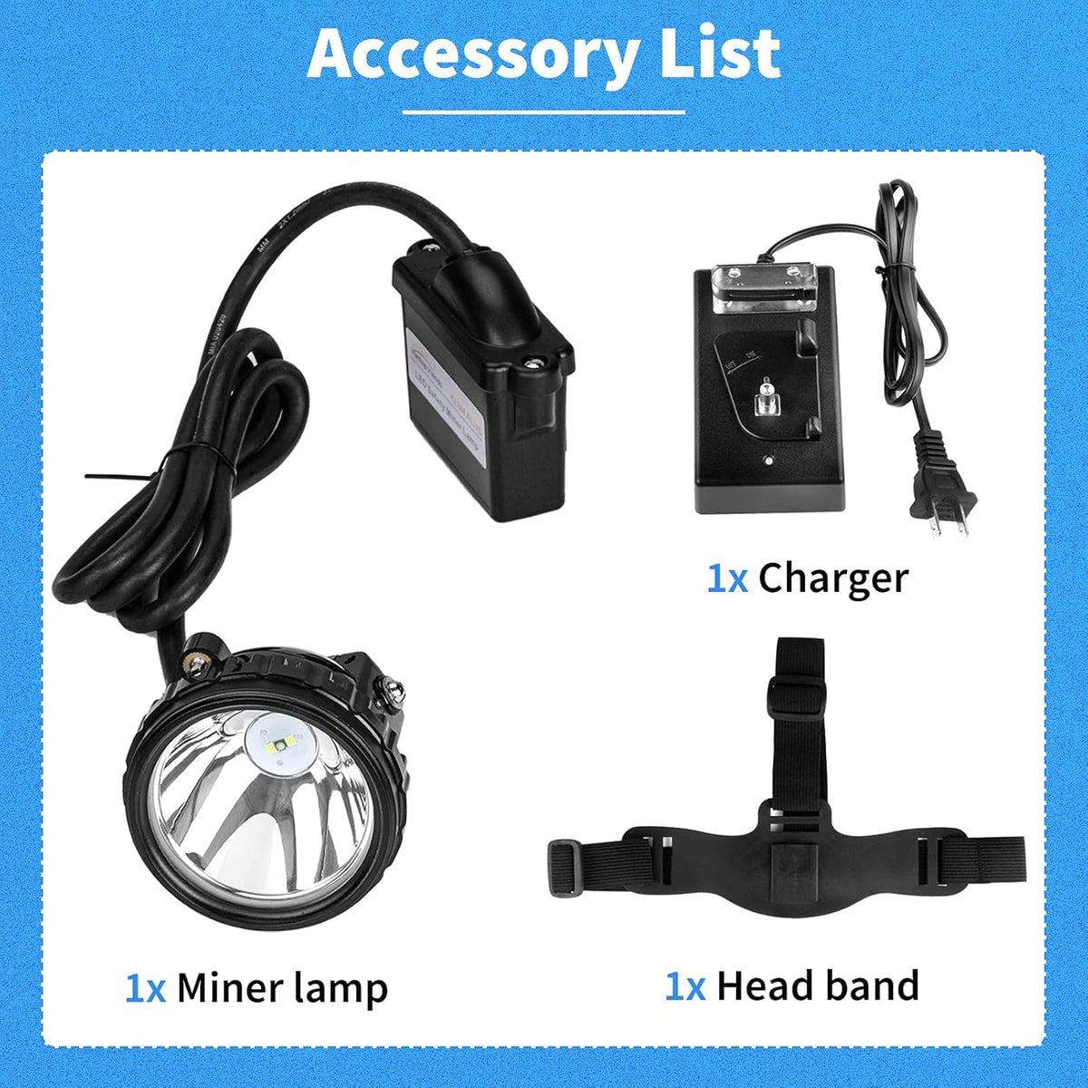 Rechargeable Waterproof LED Mining Headlamp U323