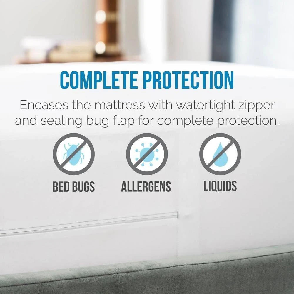 Queen Cotton Blend Waterproof Mattress Protector N14325