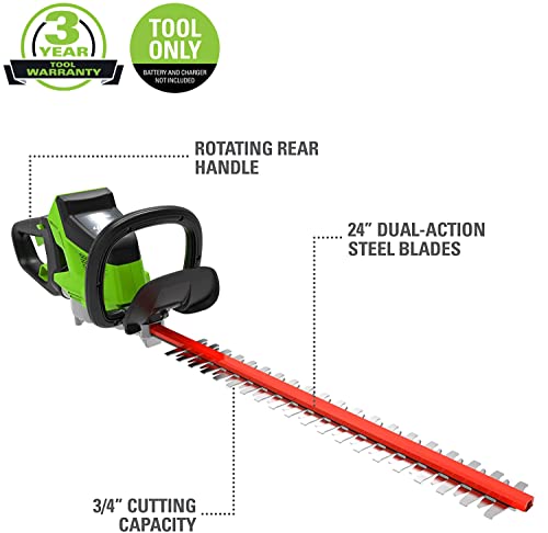 40V 24" Cordless Hedge Trimmer with 3.0Ah Battery and Charger Y27231