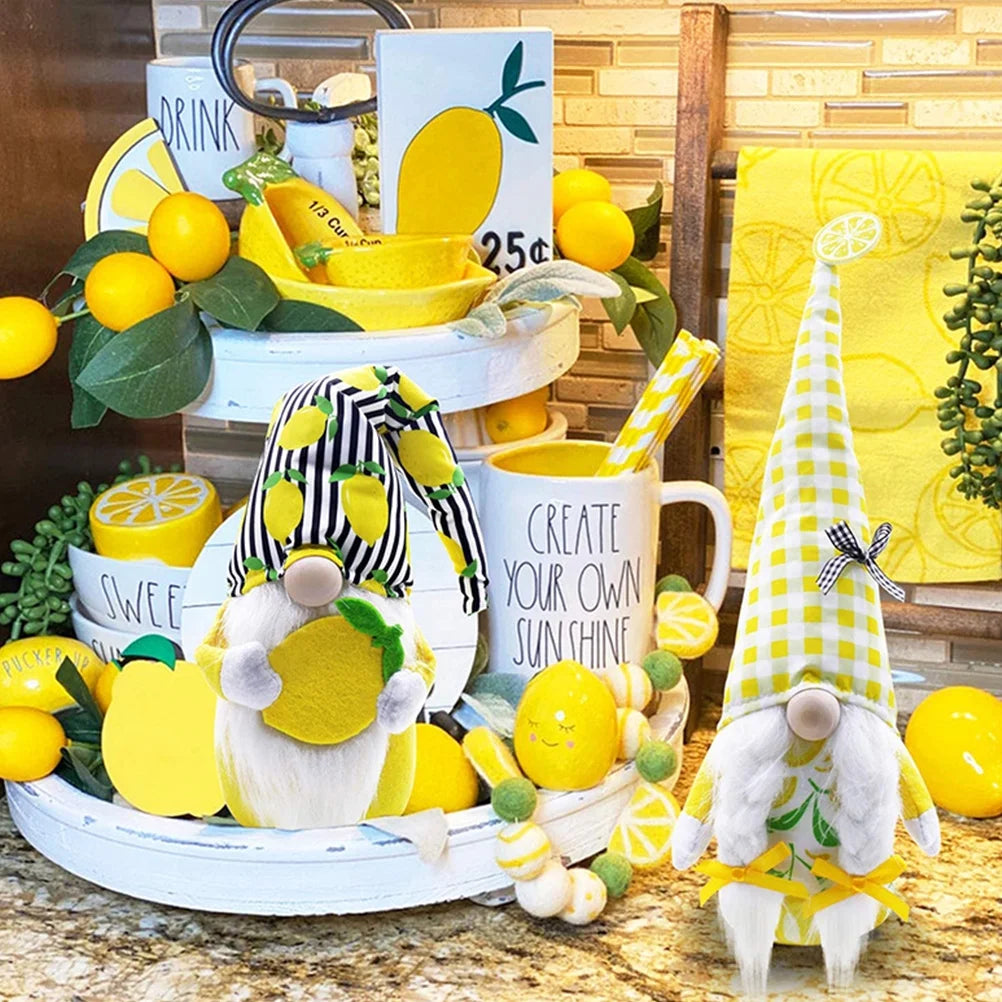 Lemon Faceless Old Man Plush Gnome Doll Toy C482