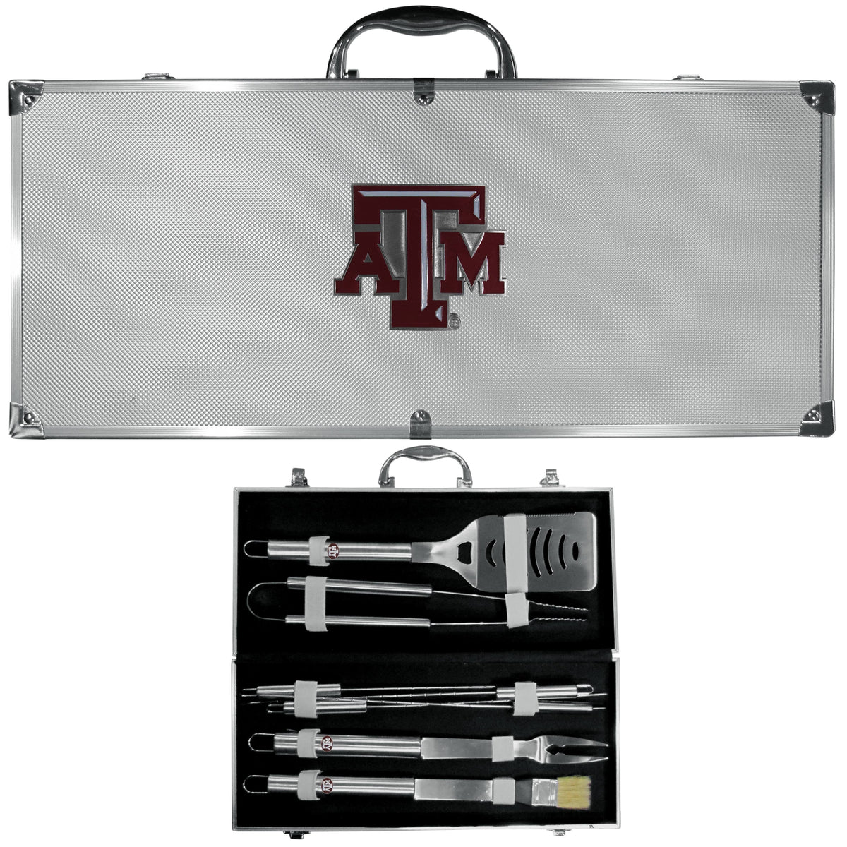 8 PC Stainless Steel BBQ Set with Metal Case G354180