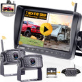 Wireless Backup Camera HD 1080P 2 Rear View Cameras 7 Inch DVR Monitor System C47145