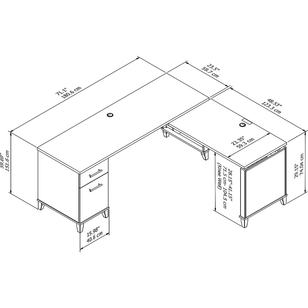 72" Sit to Stand L Desk S886568
