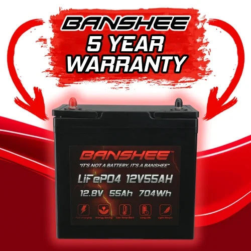 12V 55AH Lithium LiFePO4 Deep Cycle Battery 4 Pack O9838