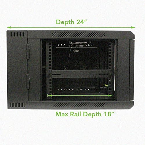 9U Wall-Mount Network Cabinet Enclosure with Glass Front Door J20855