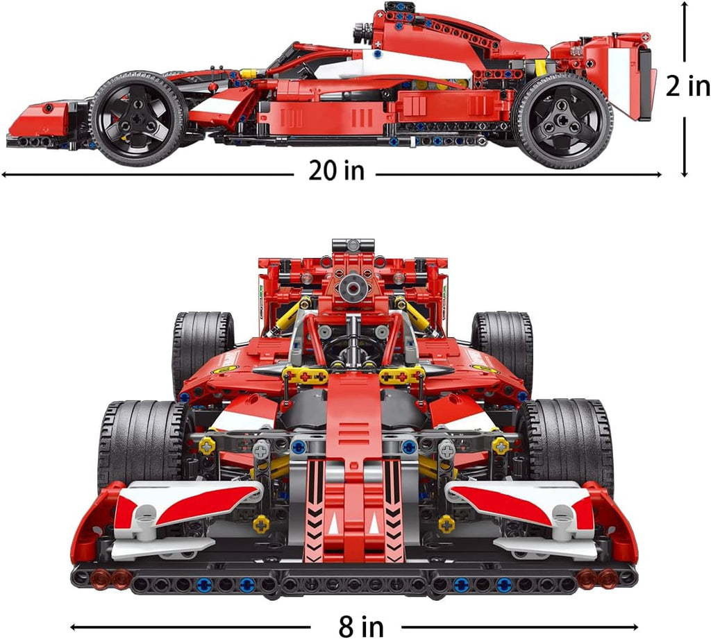 Red Super Sports Car MOC Building Blocks Toys, 1:10 Scale Model Car Kits (1250 Pcs) X5452