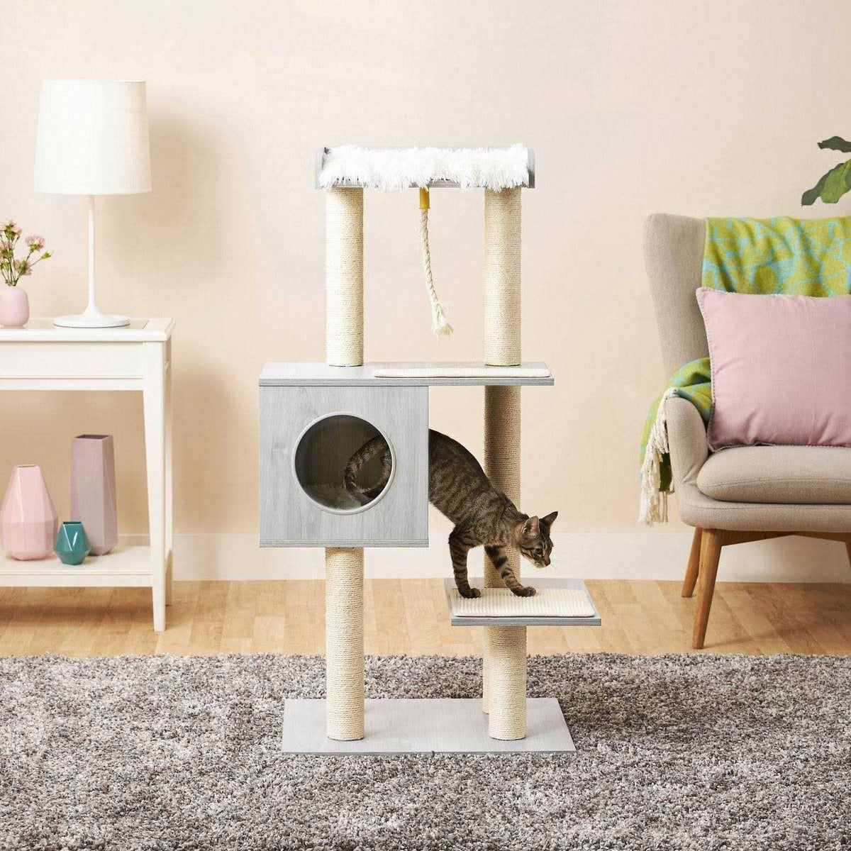 47.5-In Modern Cat Tree Condo S45130
