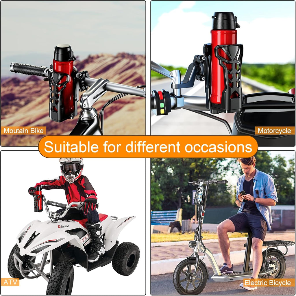 Motorcycle Cup Holder with Atmosphere Light, 360° Rotation, Max Load 32oz G381