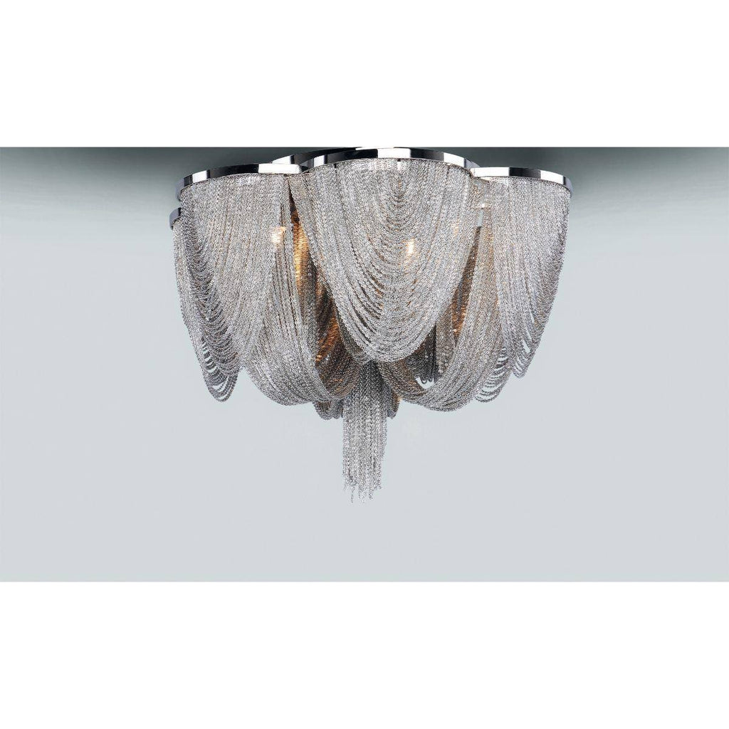 Polished Nickel 6-Light Flush Mount F997334