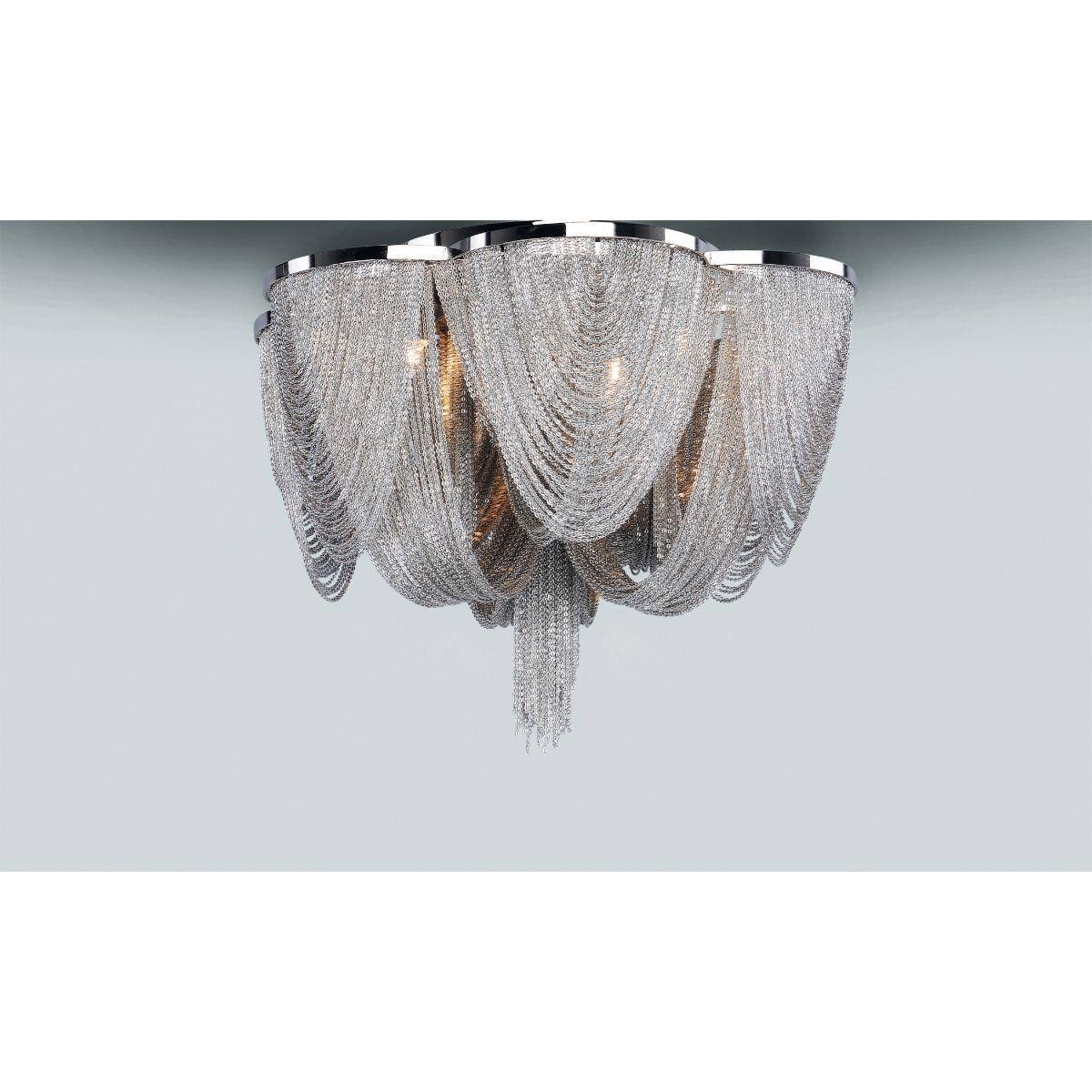 Polished Nickel 6-Light Flush Mount F997334