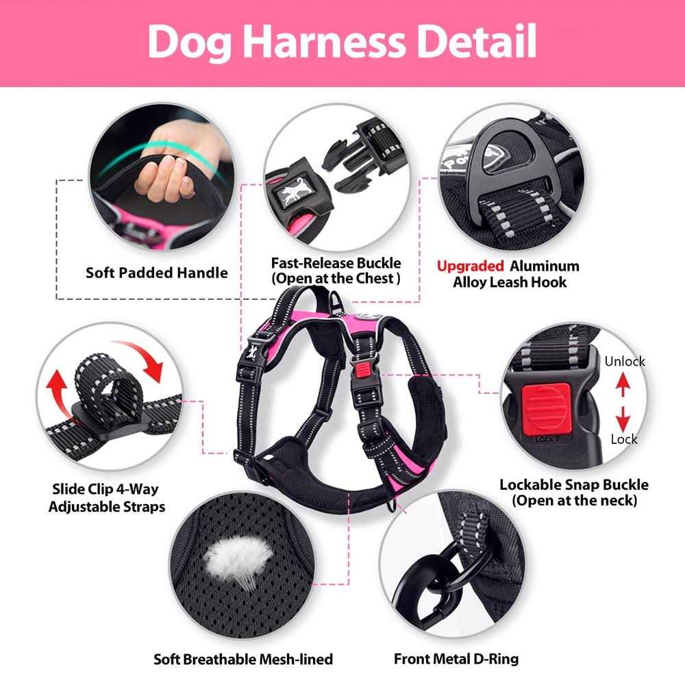 No Pull Reflective Dog Harness Q66638