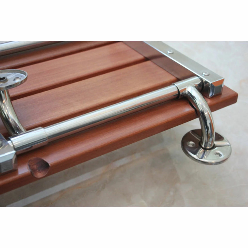 Folding Shower Seat Wall Mounted Wood Bathroom Bench P3423