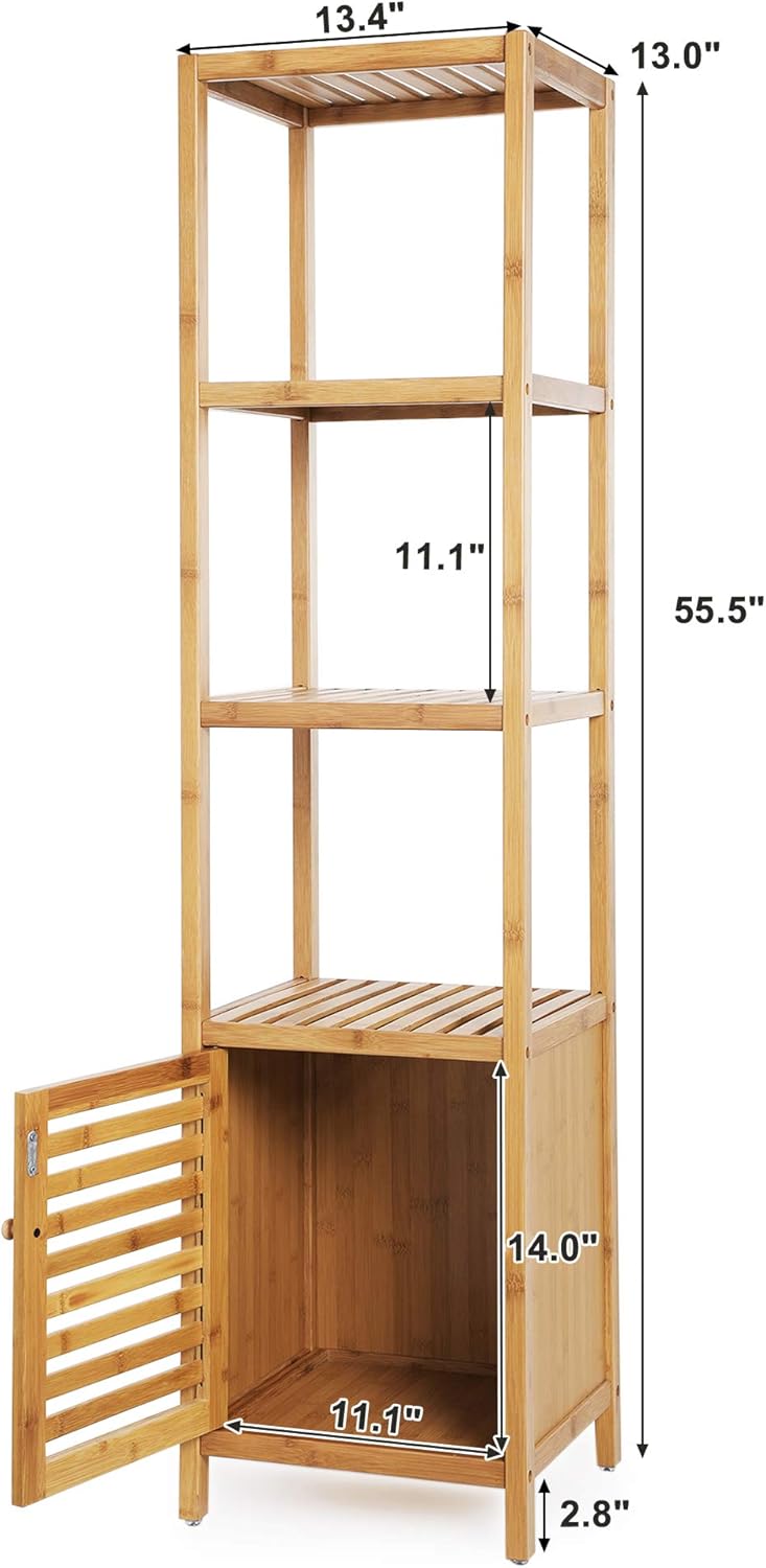 Bamboo 4 Tier Floor Cabinet Q9217