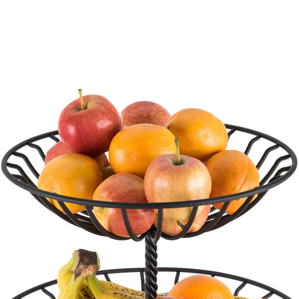 Two Tier Wrought Iron Food Baskets T6934