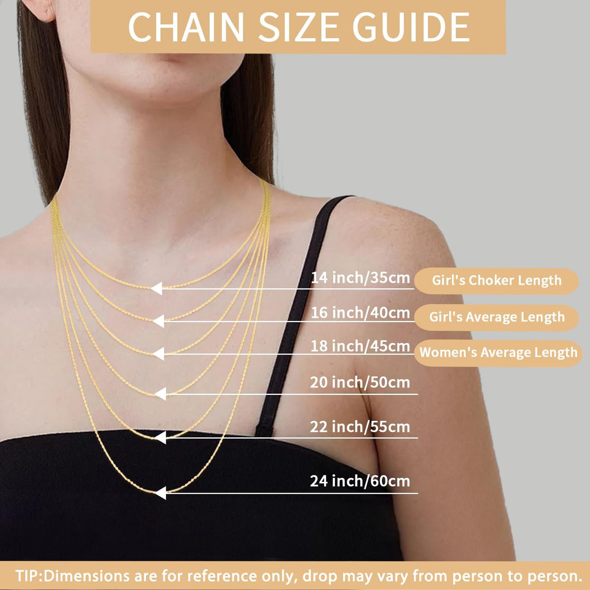Solid 18k Gold Over 925 Sterling Silver Chain Necklace U818501
