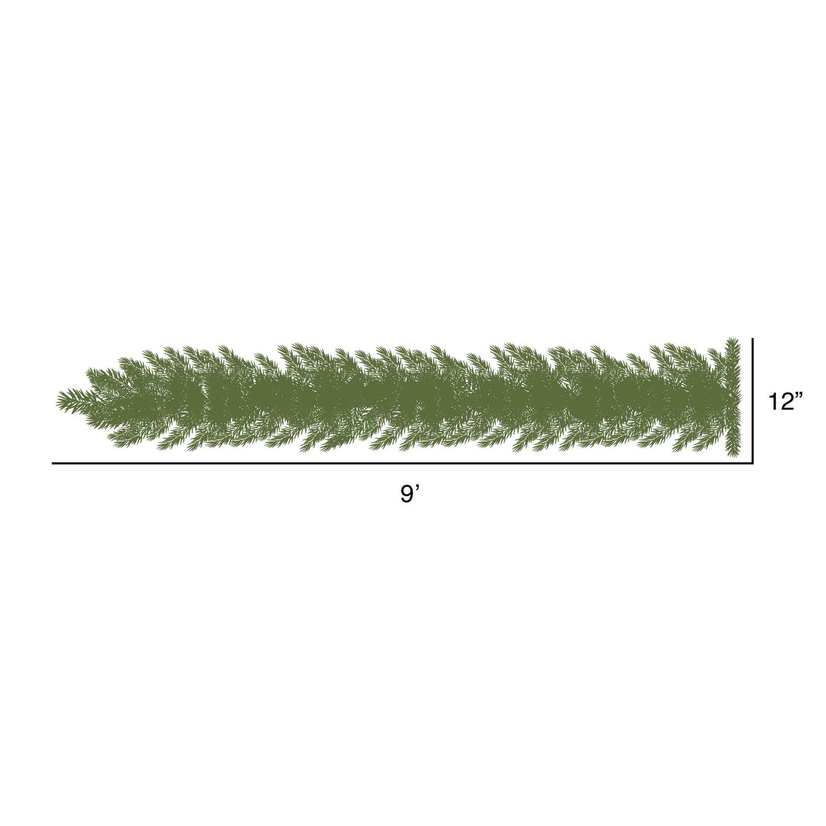 9' Flocked Artificial Christmas Garland N47780